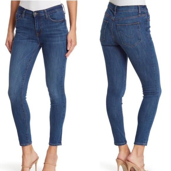 Hudson Mid Cropped Skinny‎ Jeans, Dark Wash, Size 27, NWT - Picture 1 of 11